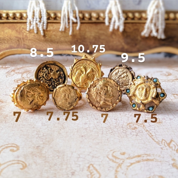 CARIA Handmade Ancient Coin Rings - Picture 2 of 9